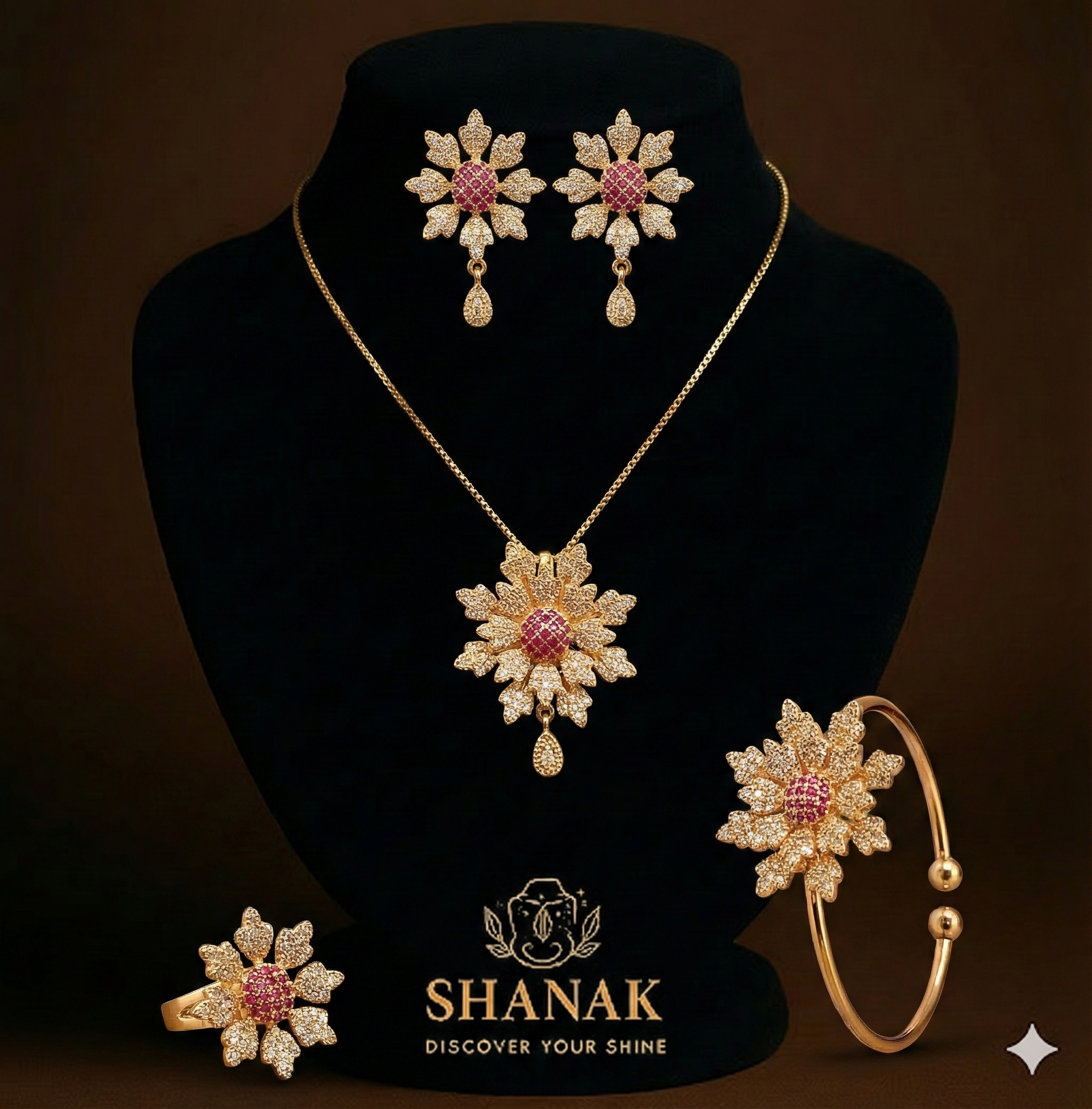 Royal Combo Gold Plated Set 5 in 1 (with Free Perfume Testers)