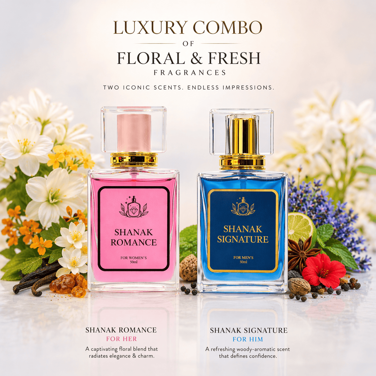 Shanak Perfumes Combo Pack (2x 50ml bottles)