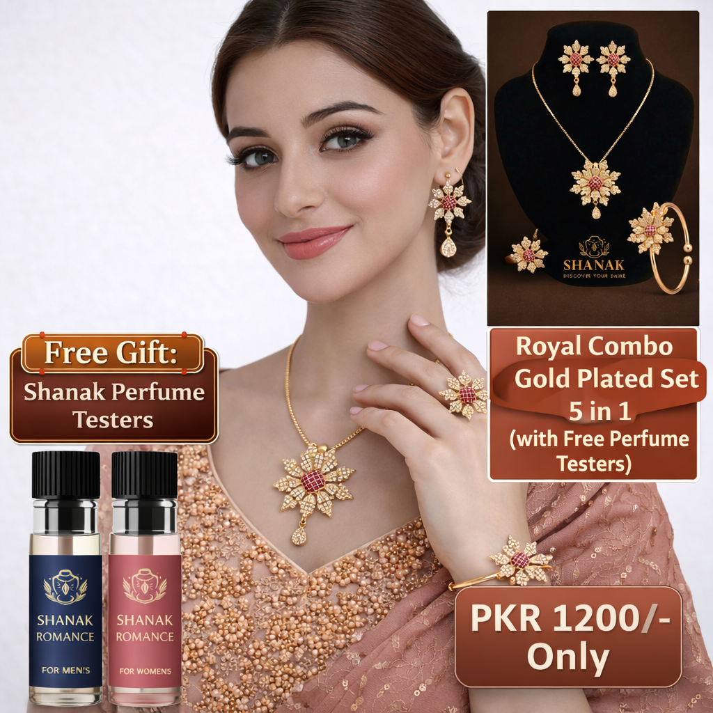 Royal Combo Gold Plated Set 5 in 1 (with Free Perfume Testers)